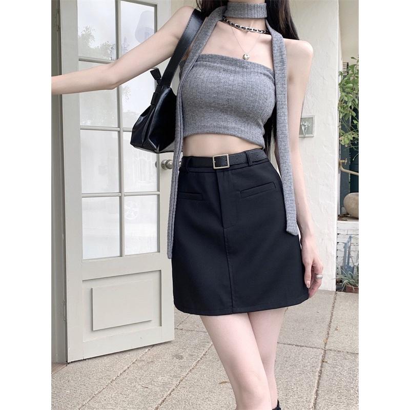 Chân váy a dáng ngắn kèm đai lưng, chân váy phong cách ulzang dáng ngắn có quần lót trong Niga Closet Cao Cấp 2