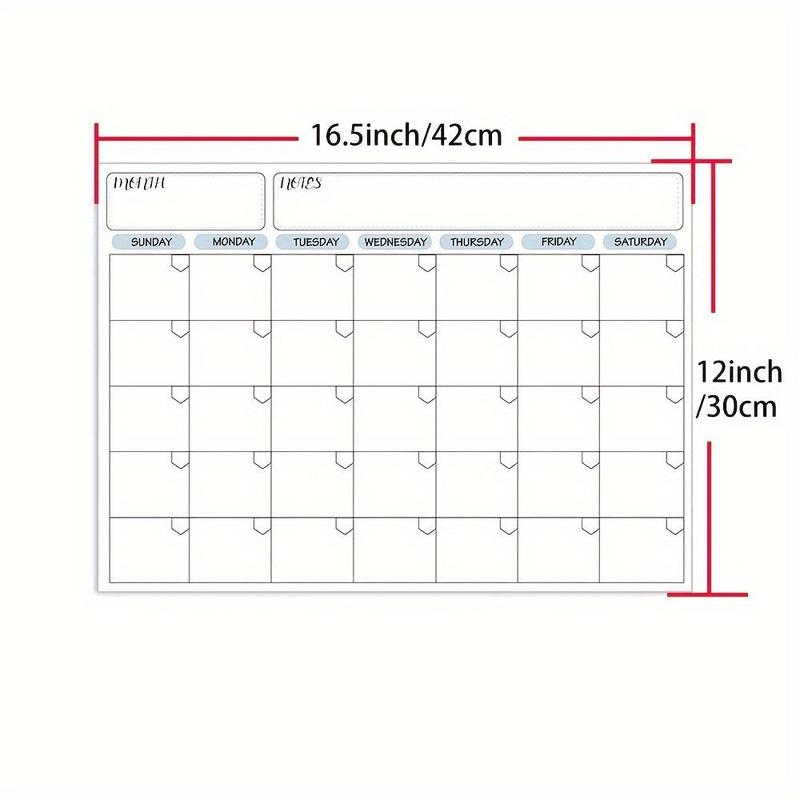 Product Introduction of Magnetic Monthly Calendar, 1 Count Monthly Planner with 2 Dry Erase Markers, Monthly Calendar for Refrigerator 10
