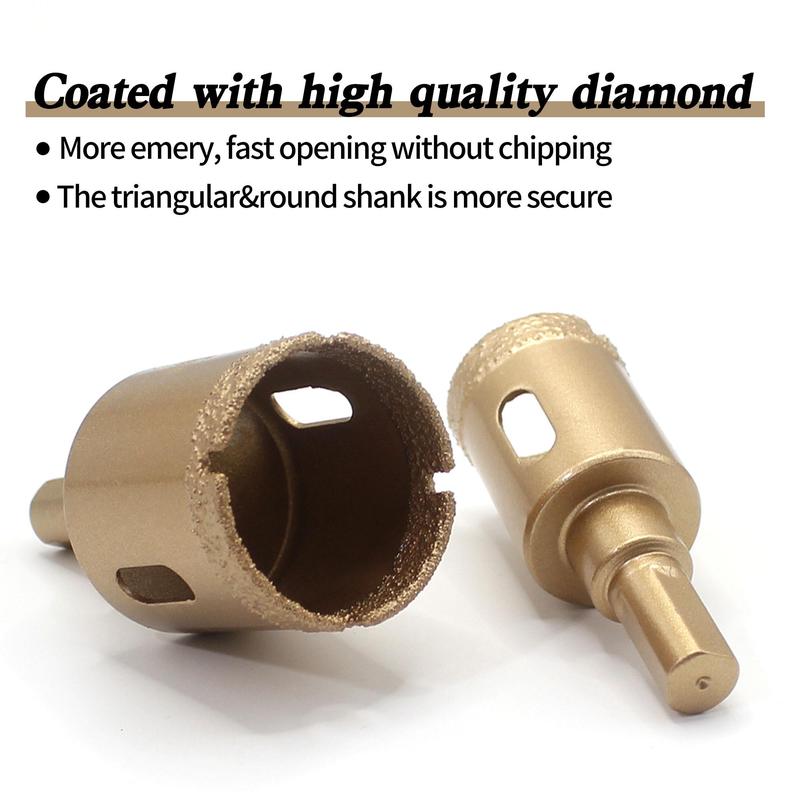 Product Introduction of Fiber Welded Hole Saw Drill Bit Set, 2 Sets Professional Drill Bit Set for Tile, Marble, Glass and Ceramics, Power Tool Accessories 4