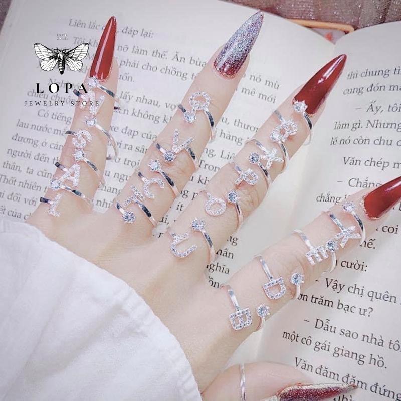 Nhẫn chữ bạc LOPA Kỷ niệm Tốt đẹp Sinh nhật Hàng ngày Tương tác Thanh lịch Voi  cá tính điệu đà, Kỷ niệm, xinh xắn , trang sức , phụ nữ , điểm nhấn,thu hút , thời trang , quà tặng , sinh nhật , bạn thân ,đẹp