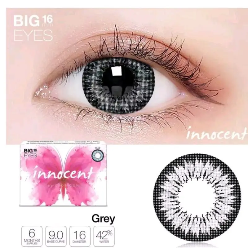 Paket Softlens Innocent 16 MM + cairan 60 ml + Jepitan free Lenscase 3