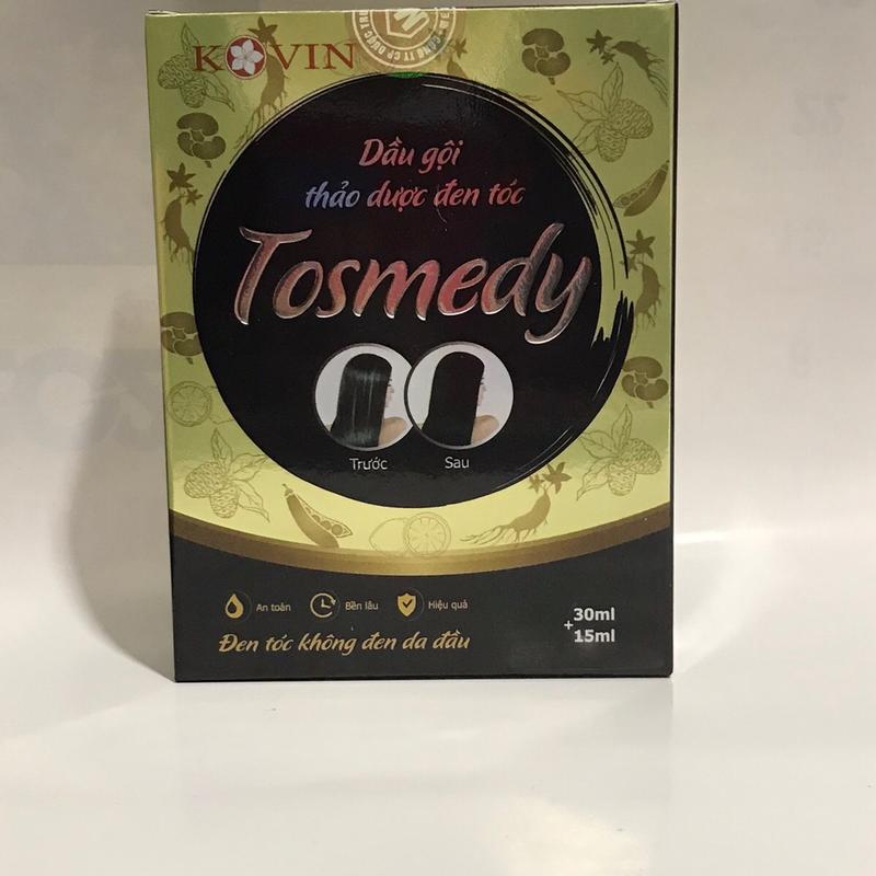 Dầu gội thảo dược đen tóc Tosmedy 45ml không đen da đầu 0