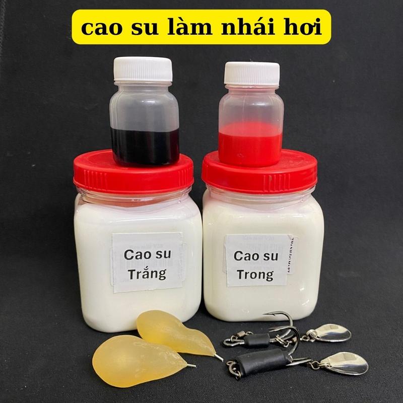 combo cao su Thailan tự làm mồi nhái hơi câu cá dung tích 2 lọ 350ml 1 set làm được từ 60-80 vỏ body