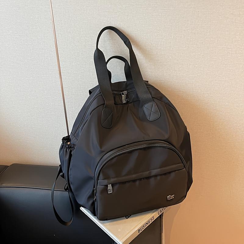Product Introduction of Large Capacity Commuting Travel Shoulder Bag Fashionable Versatile Backpack Parent Bag Women's Casual Bag Oxford Cloth Handbag Adjustable Strap Zipper Closure 8