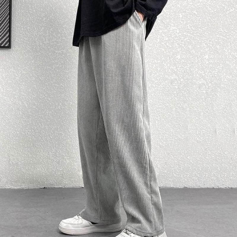 Quần suông ống rộng chất nỉ tăm dày dặn màu XÁM phối đồ dễ dàng fom dáng unisex nam nữ mặc đều đẹp Ong Menswear