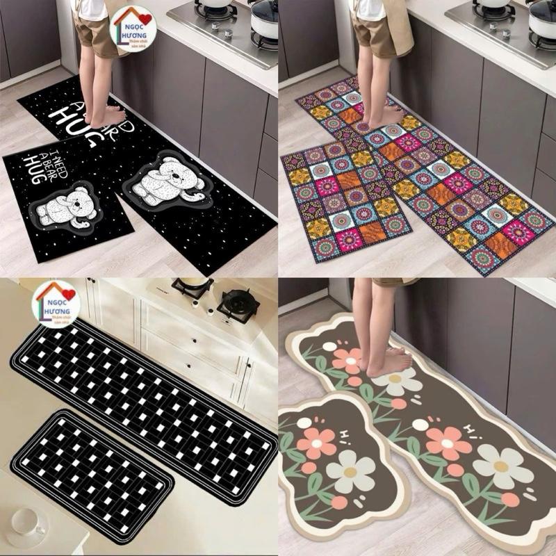 Bộ 2 Thảm 5D đẹp sang hàng nhập V.iP Dầy loại1A+ giặt máy(120 x40 60x 40) 8