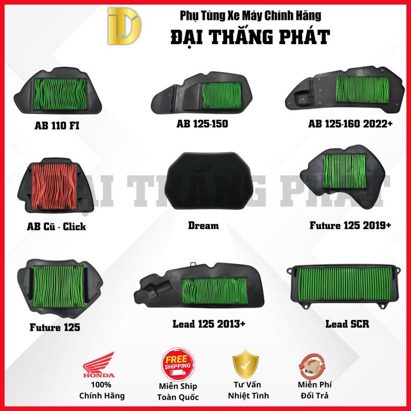  Lọc gió tẩm dầu Filtpro xe ga xe số cho Wave S110 RSX 110 Alpha110 RS100 FU Neo  AirBlade 110 125 150 160cc SH 125 150cc Lead 110 125cc Vision Vario Sh Mode PCX,... cao cấp 