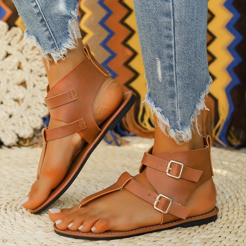 Fur Solid Color Flat Sandals