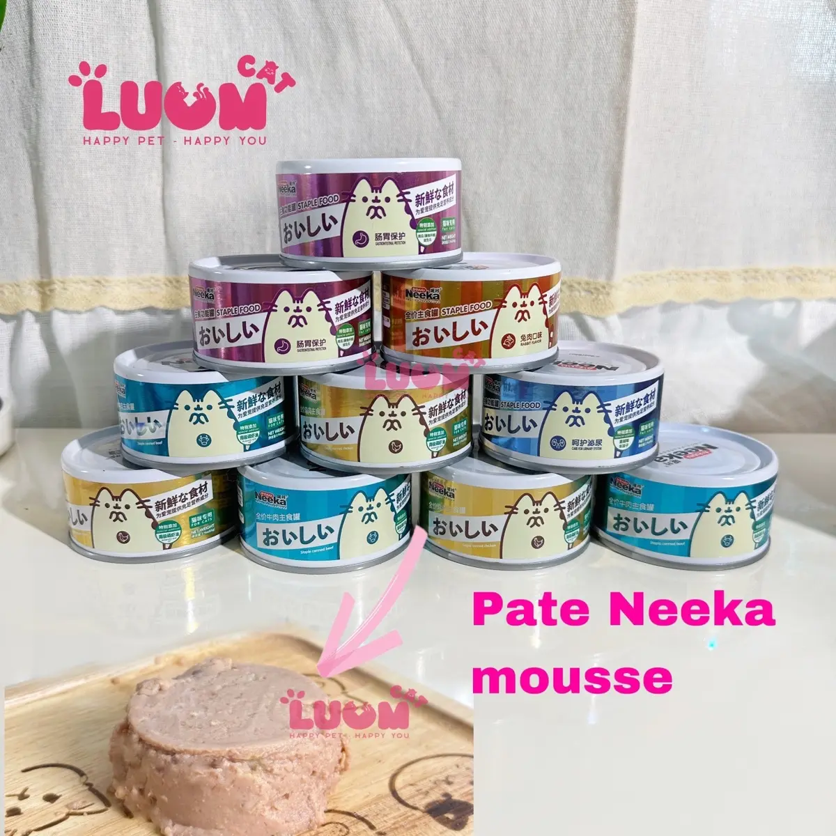 Pate Neeka dạng Mousse cho mèo  combo 10 lon 85g