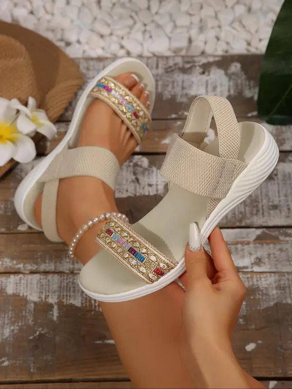 Women's Fashionable Sandals, Casual Comfortable Sandals for Summer, Lightweight Breathable Shoes for Daily Wear, Girl 0