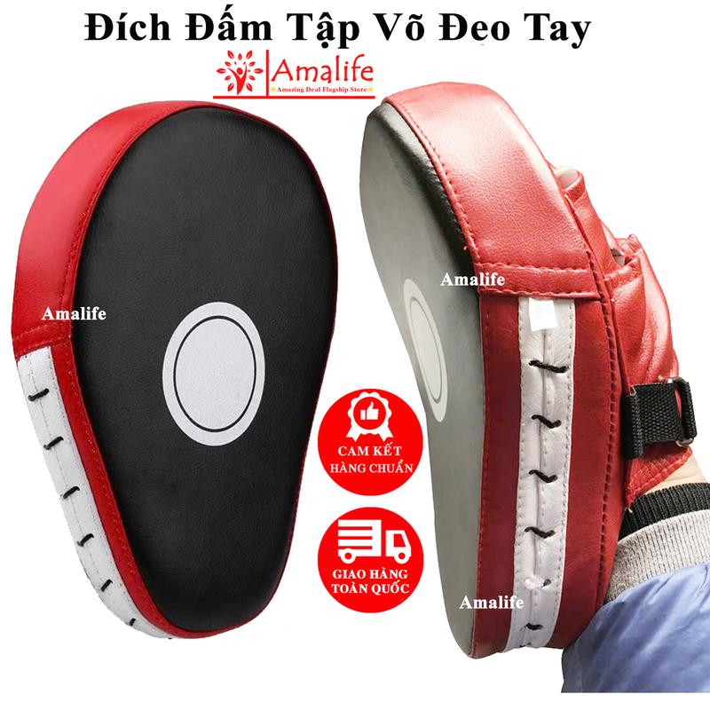  Đệm Tập Đấm Bốc Bọc Da PU Chuyên Dụng – Đích Đấm Xỏ Tay Pad Đấm Tập Võ Thuật MuayThai MMA Chuyên Nghiệp Hãng Amalife 