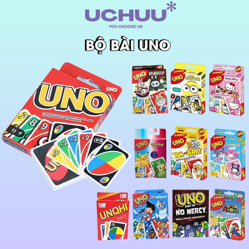 Bộ Bài UNO UCHUU Boardgame UNO Mở Rộng Nâng Cấp No Mercy Sanrio Labubu Minions Pokemon Hello Kitty 