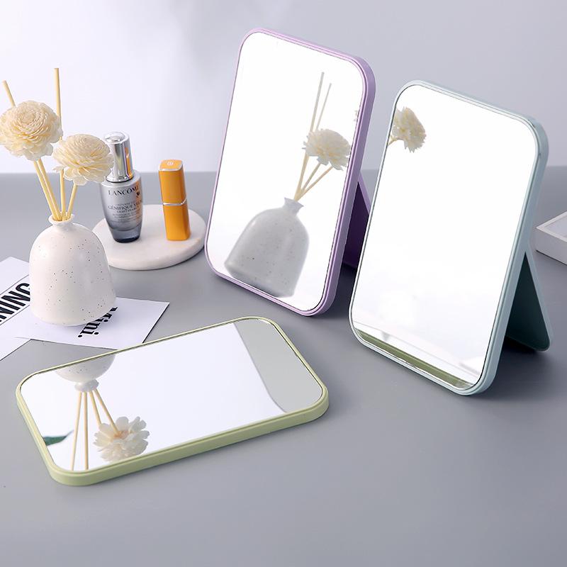 Gương Trang Điểm Công Chúa Một Mặt Để Bàn Có Thể Gấp Gọn Hình Chữ Nhật Phong Cách Hàn Quốc