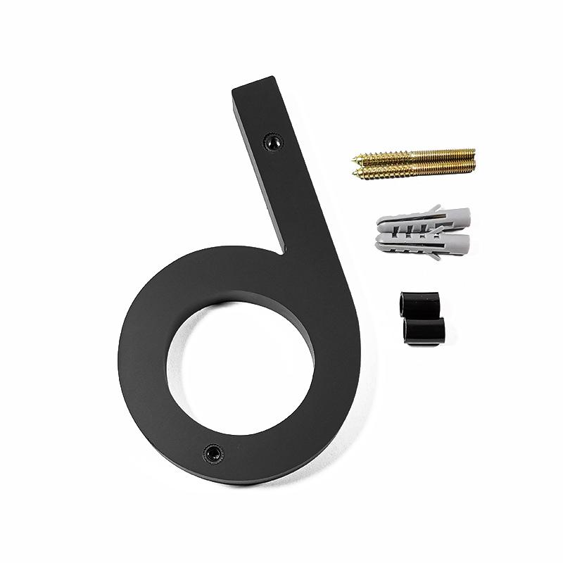 Product Introduction of Address Big Modern Door Alphabet Floating House Number Letters Sign #0-9 Black Numbers 125mm 5 in Home Outdoor 16