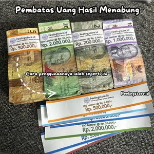Pembatas Uang hasil menabung / ban uang / pembatas uang / sabuk uang / kertas pengikat / uang gepokan