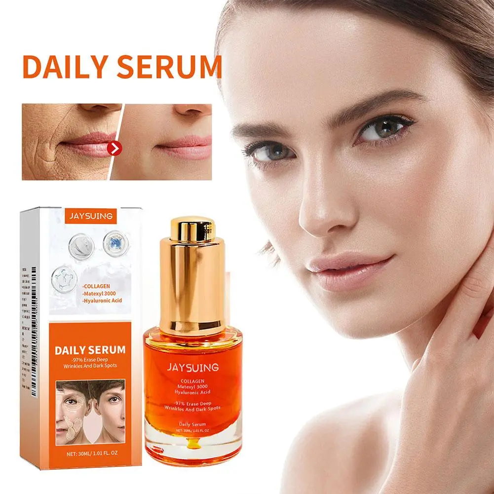 1 Pc Collagen Firming Face Serum W-rinkles Removal Lifting Fade Fine Lines Anti A-ging Essence Brightens Moisturizing Korean Cosmetic
