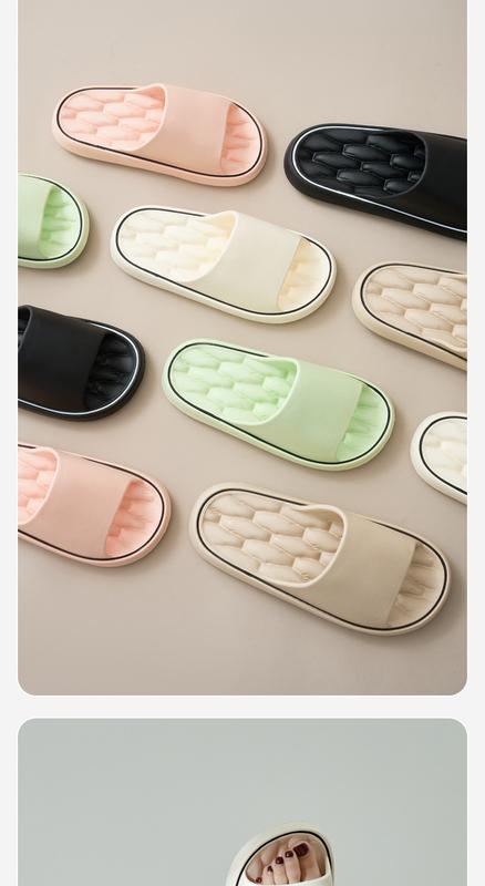 Product Introduction of Bathroom Water Seepage Super Soft Sole Home Slippers Women Cloud Slippers Eva Indoor Sandals Non-Slip Flip Flop Men Slippers 13