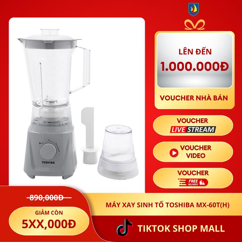 Máy xay sinh tố Toshiba MX-60T(H) - 2 cối - dung tích 1.5 lít  - Bảo hành 12 tháng