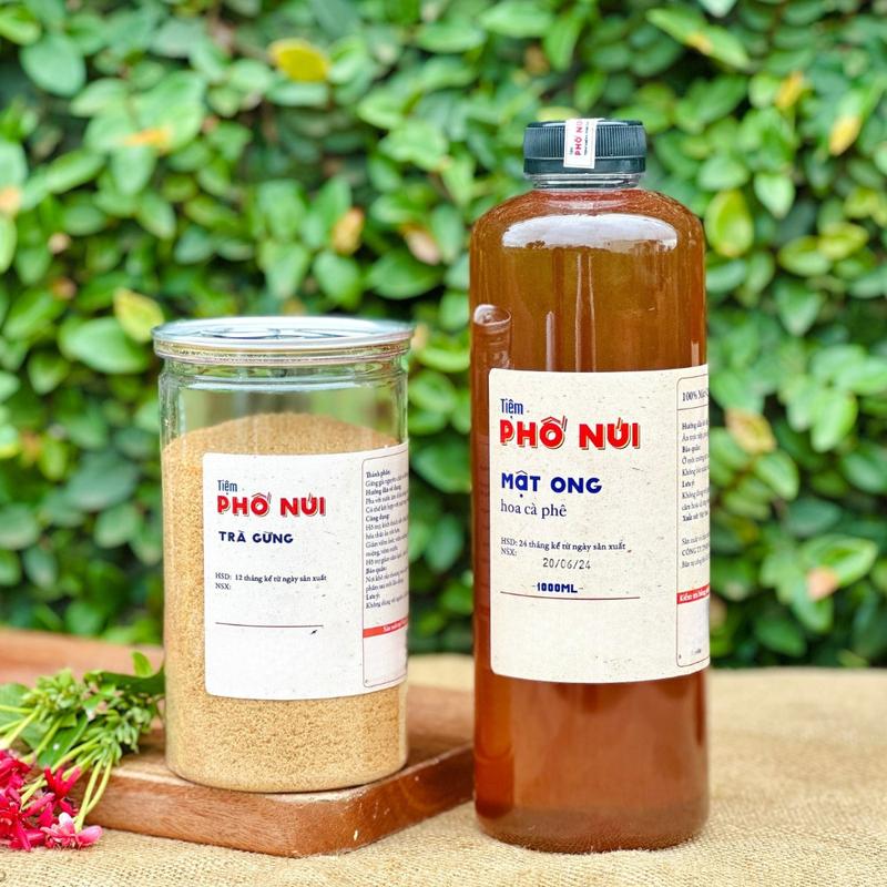 Combo Trà Gừng + Mật Ong Hoa Cà Phê ( Nước Trà Gừng) - Tiệm Phố Núi