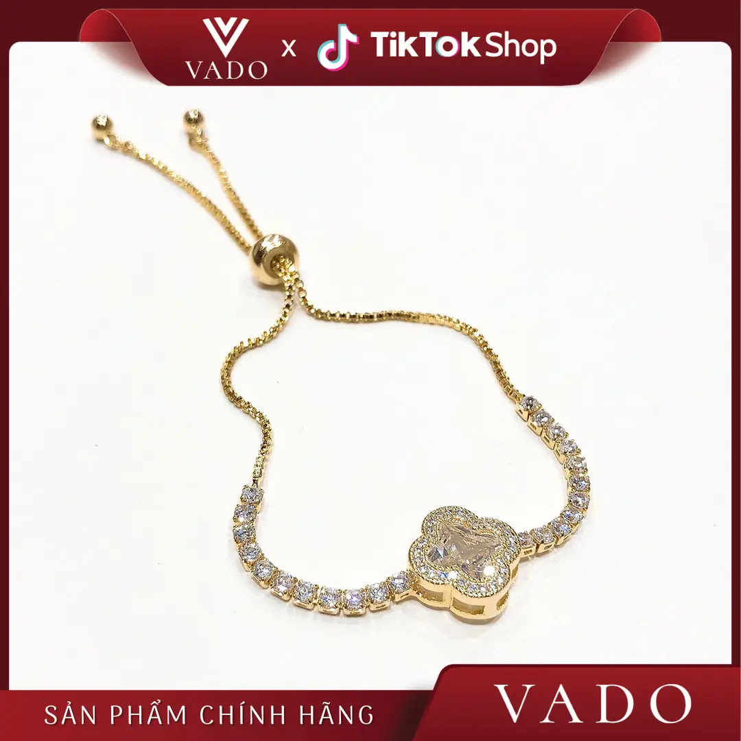 [LIVE - LẮC HOA ĐÁ VÀNG] Lắc hoa đá vàng HỢP KIM XI BẠC 925 phong cách nữ tính nhẹ nhàng