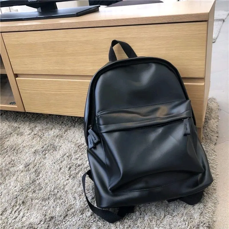 Tas ransel Wanita Pria Kulit Semi Leather korean