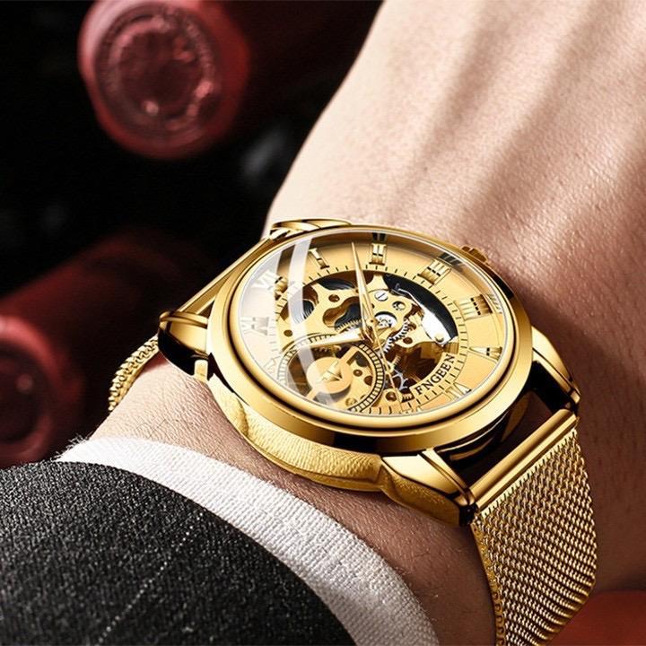 Đồng hồ cơ chính hãng full box FNGEEN CF13, mặt kính vòm dày gấp 2 biết đổi màu theo ánh sáng, chống xước chống nước 3ATM, tặng FULL BOX HỘP CHÍNH HÃNG ,KHĂN MỊN LAU  ( SỐ LƯỢNG QUÀ TẶNG CÓ HẠN, KIỂM TRA GIỎ HÀNG TRƯỚC KHI THANH TOÁN )