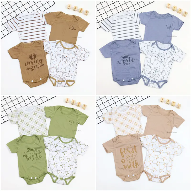 (ISI 4) Jumper Bayi Paket Lahiran SNI 0-6 Bulan Kado Baby New Born Bayi Perempuan Laki Laki Set Kaos Bayi Jamper 0-3 Bulan Kiosbalitafawa 5