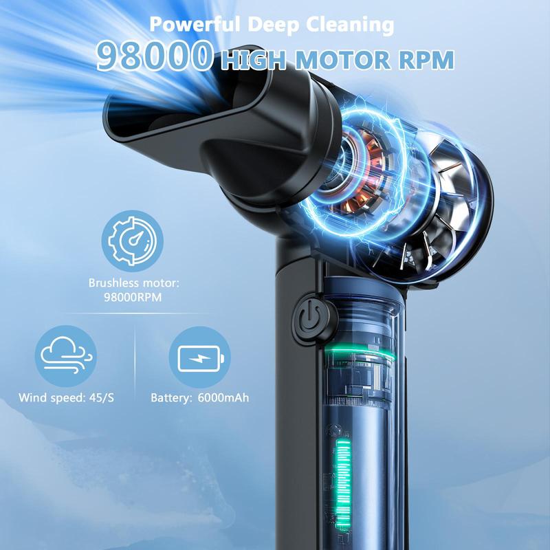 Product Introduction of Portable Handheld Car Vacuum Cleaner, Rechargeable Cordless Car Vacuum Cleaner, Multifunctional Car Cleaning Tool for Car Home Office 3