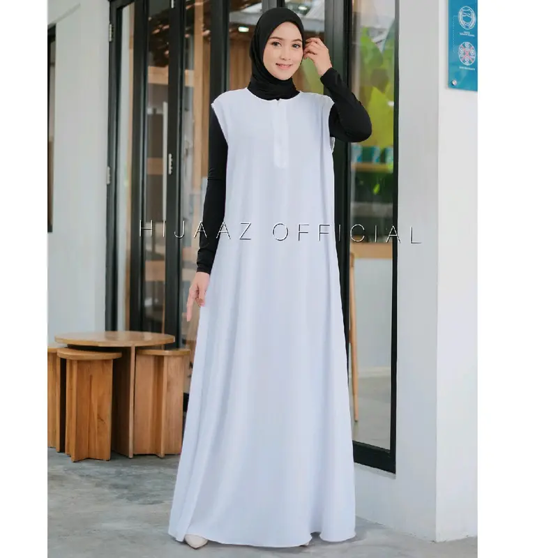Inner gamis tanpa lengan rayon twill super adem Panjang 3