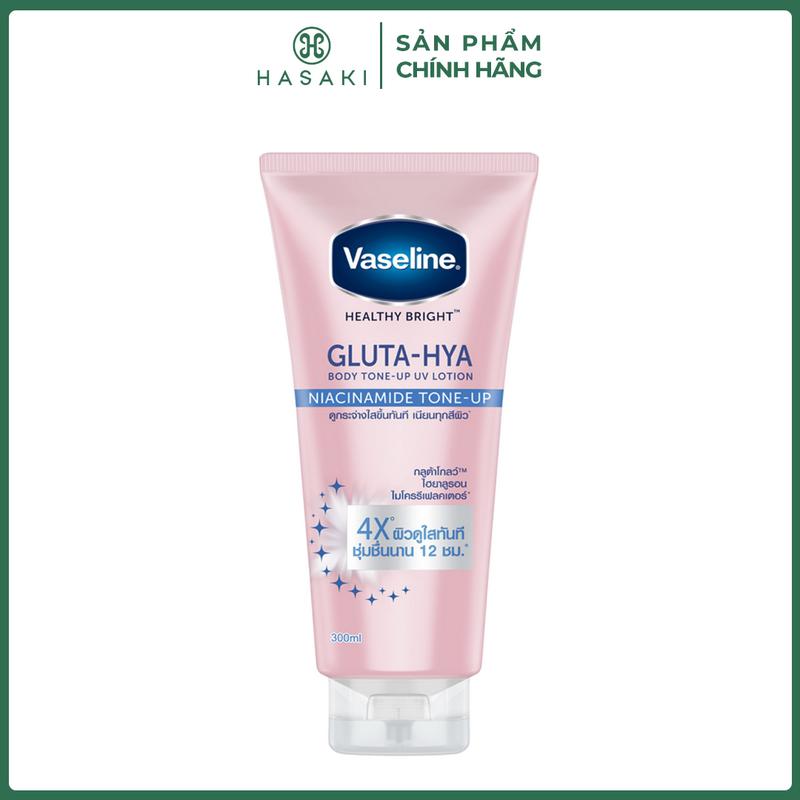  Sữa Dưỡng Thể Vaseline Gluta-Hya 300ml Healthy Bright Gluta-Hya Body Tone-Up UV Lotion | HASAKI BEAUTY Dưỡng Da Body Dưỡng Body 
