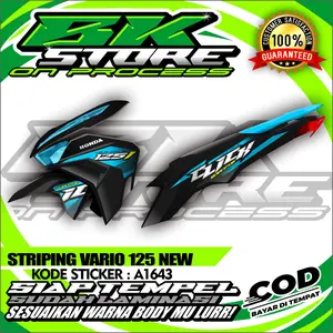 STRIPING TRANSPARAN  VARIASI VARIO 125 NEW 2023 CLICK STYLE HEDON SUDAH LAMINASI SIAP TEMPEL MURAH Motor