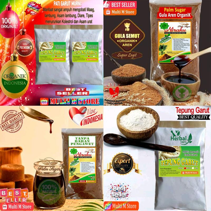 PAKET 500 Gram Gula Aren Semut | 500 Gram Tepung Pati Garut 5