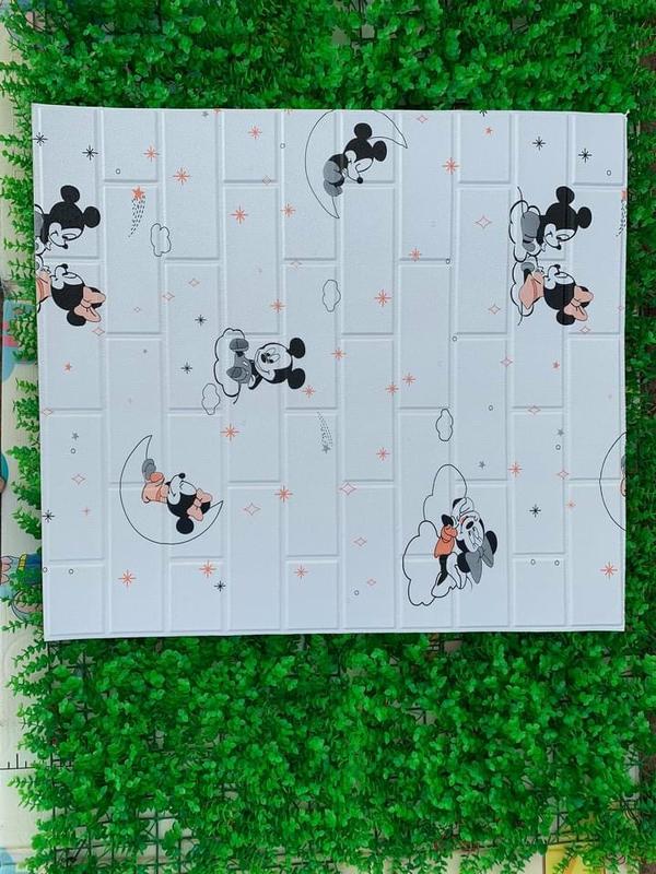 Xốp Dán Tường Hoạt Hình Vui Nhộn Siêu Đẹp. Kích Thước 70x77cm Có Keo Sẵn puffy sticker miếng dán phản quang cờ phòng vệ sinh ốc sên xanh 4