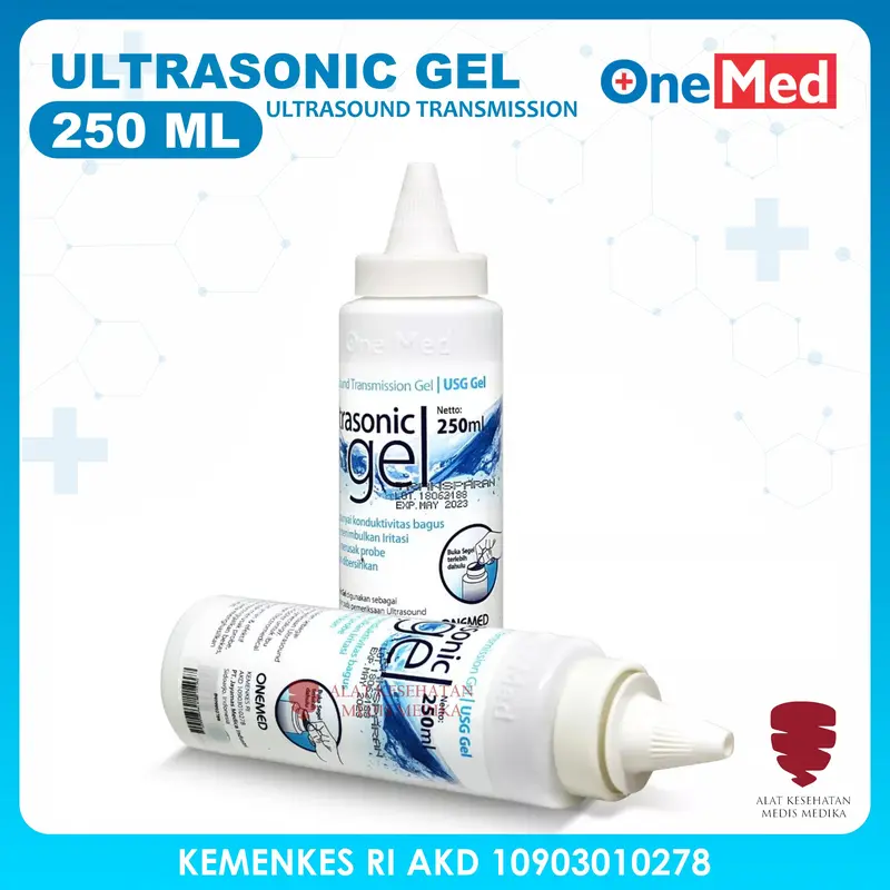 Ultrasonic Gel Onemed 250 ml Ultrasound USG Sound Jelly Doppler Untuk Hifu RF Radio Frekuensi IPL Hair Removal Ultrasound Aquasonic Slimming 250ml 0