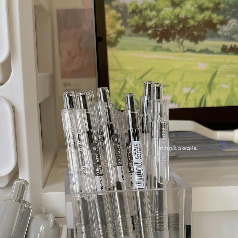 Bút bi mực gel Deli A575 viết siêu êm ngòi 0.5mm có ruột refill