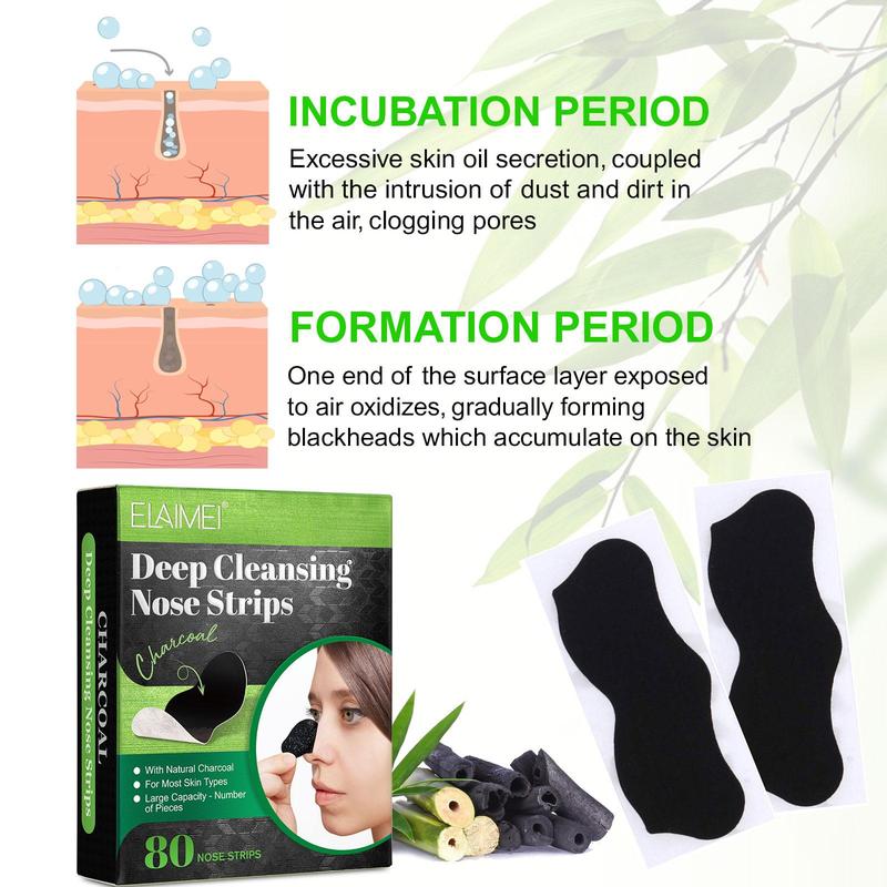 Deep Cleansing Nose Patch, 80pcs/box Nose Strips, Nose Pores Cleaning Strips, Suitable for Oily Skin, Professional Skincare Products for Women 3