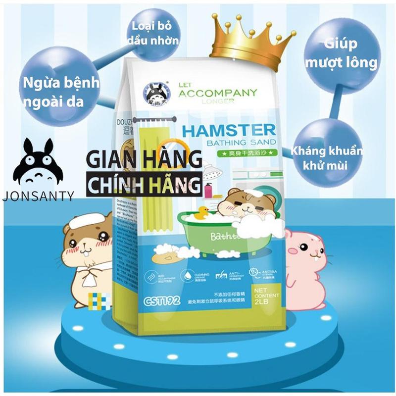  Cát tắm hamster cát JONSANTY loại bỏ dầu nhờn làm mượt lông hamster ngừa vi khuẩn khử mùi ngừa rụng lông 908g CST190 