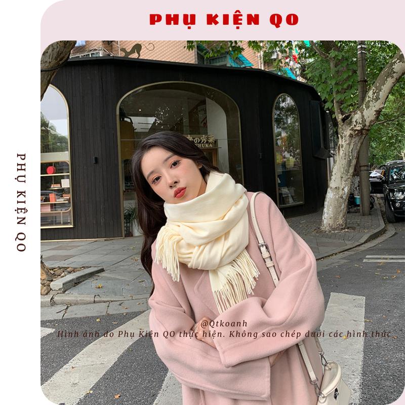 Khăn Quàng Cổ ,Khăn choàng Dạ Tuyết UNDRESON Bản to dành cho nam và nữ sang trọng K67 Women Nhung
