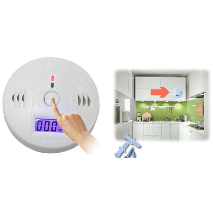Alarm Alat Deteksi Kebakaran / Carbon Monoxide Smoke Alarm Detector Baterai Karbon Sensor 3