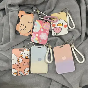 ID CARD HOLDER Motif Kartun Transportasi Gaya Korea Untuk Sekolah / Kantor lucu kawaii Pelindung Kartu
