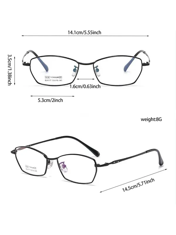 Unisex Simple Style Plain Color Eyeglasses Frames, Casual Trendy Eyeglasses Frames for Everyday Use, Fashion Accessories for Outdoor Activities 1