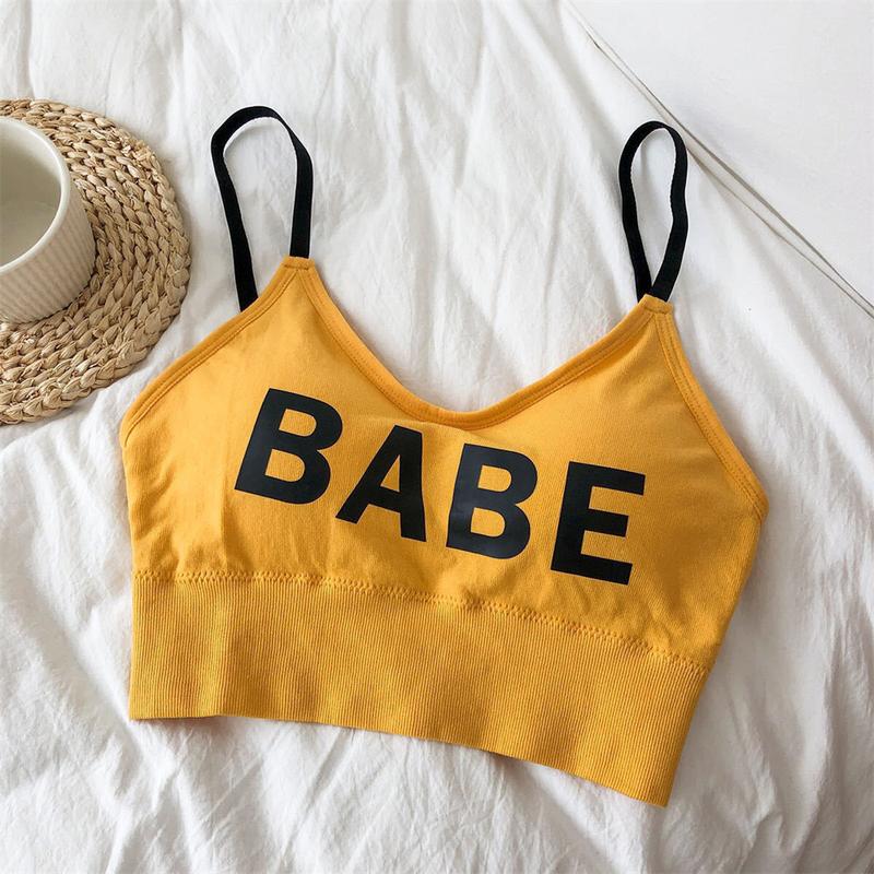 Product Introduction of Fashion Letter Sports Bra Sports Underwear U-Shaped Vest Bra Yoga Fitness Sports Underwear 35