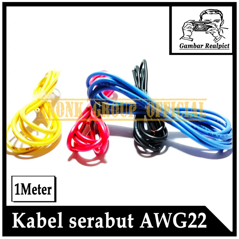 1Meter Kabel AWG22 1Jalur / Kabel Serabut Tembaga AWG22 Singel 1Meter 5