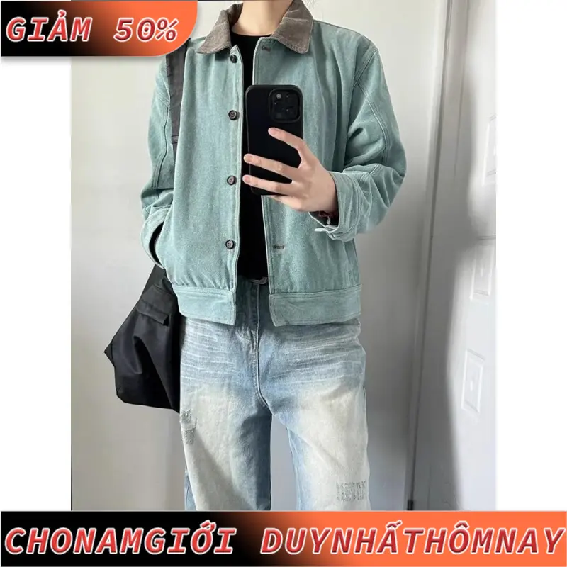 Áo Khoác Vai Ngắn, Hermitcreate, Màu Xanh Con Công, Dành Cho Nam Giới, Phong Cách Cổ Điển, Cổ Áo bẻ xuống, Chặn Màu, Thích Hợp Cho Mùa Thu Và Mùa Đông, Áo Khoác Công Sở