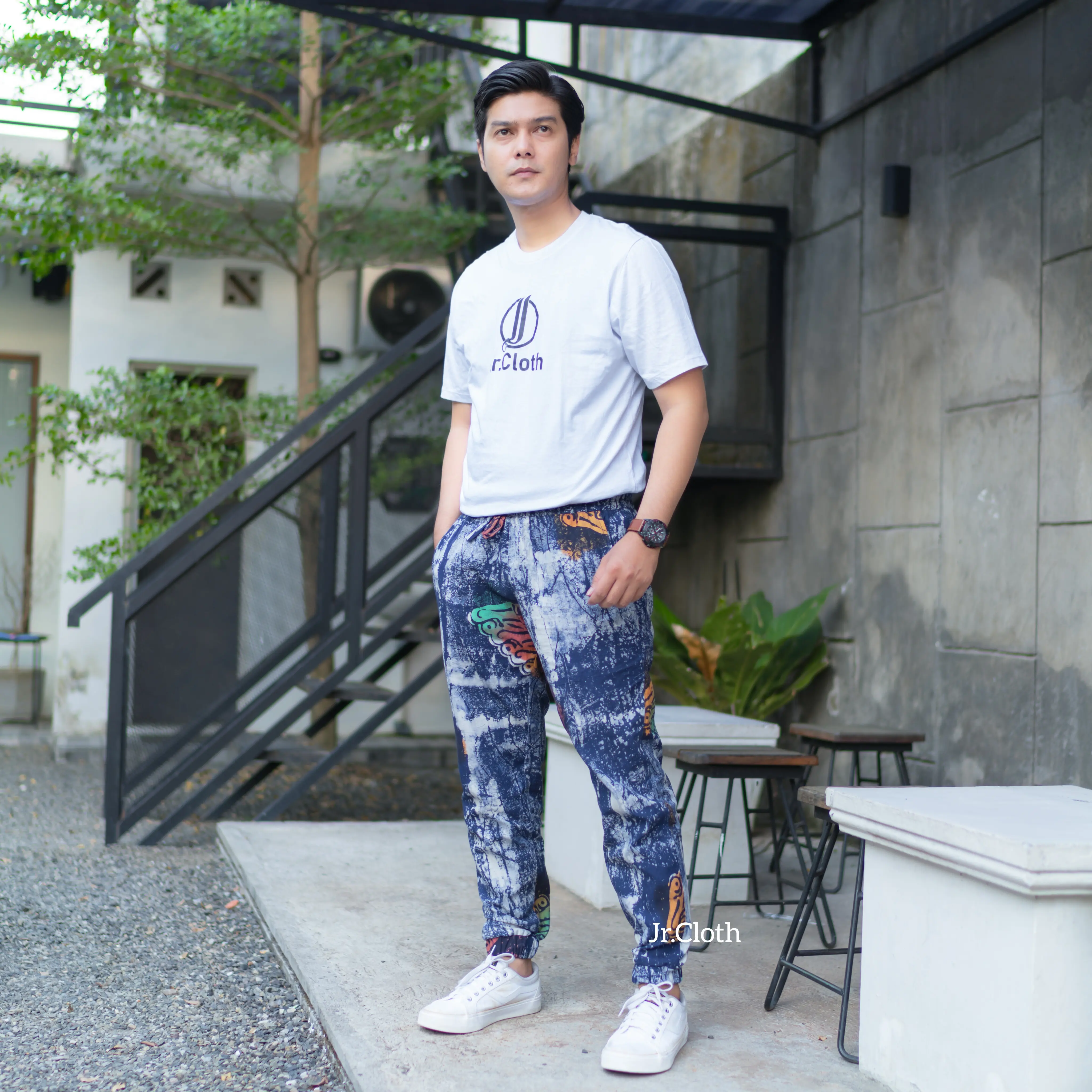 Jr Cloth ~ Celana Panjang Pria Motif Abstrak Katun