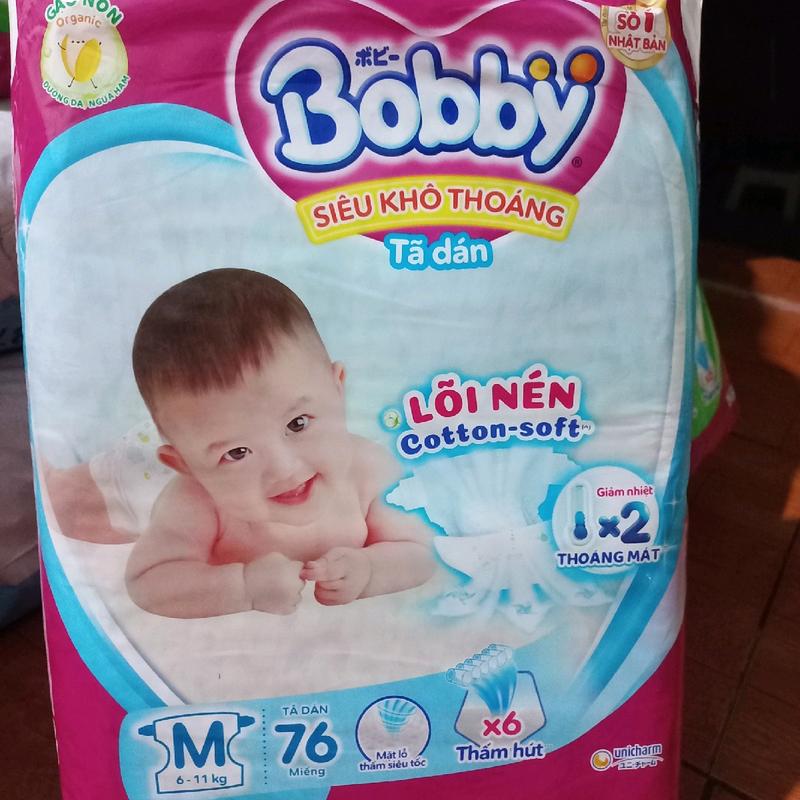 Combo 2 bịch Bobby M dán 76m  Bỉm Cho Bé