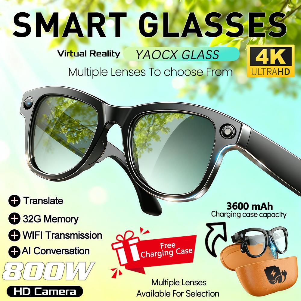 2026 New Smart Glasses with Camera Video Recording AI Photo Recognition Bluetooth Call Voice Translation Sunglasses Men Women - Image 5