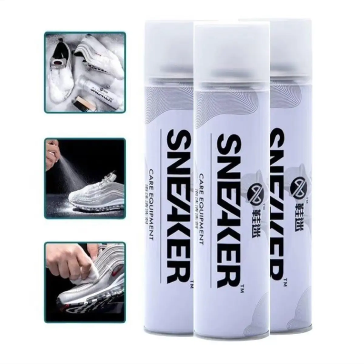 Combo 3 Chai Xịt Tạo Bọt Vệ Sinh Giày Sneaker Cao Cấp Tặng Kèm Bàn Chải Đa Năng - 7