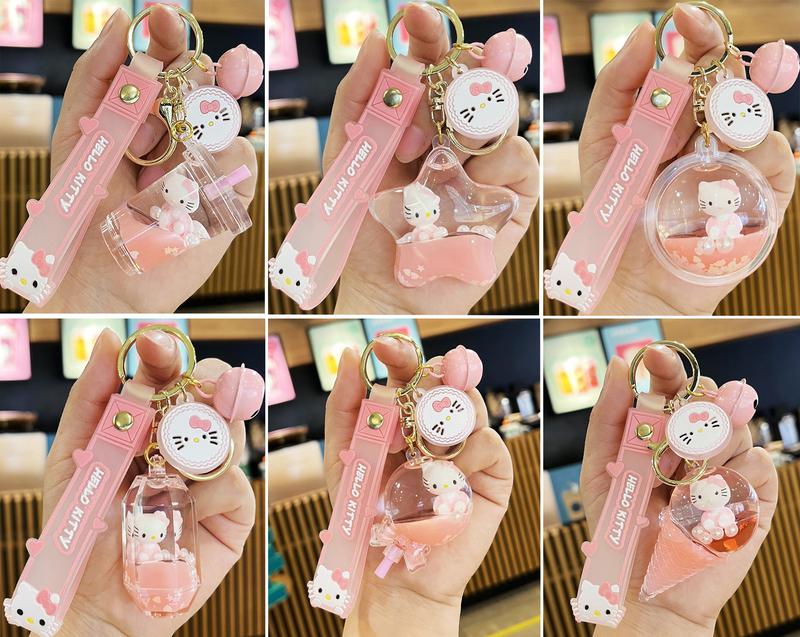 Móc khóa xe máy ô tô MÈO HELLO KITTY siêu dễ thương cute móc treo balo túi xách thời trang Nhung Women Nữ Móc Chìa Khoá Móc Khoá