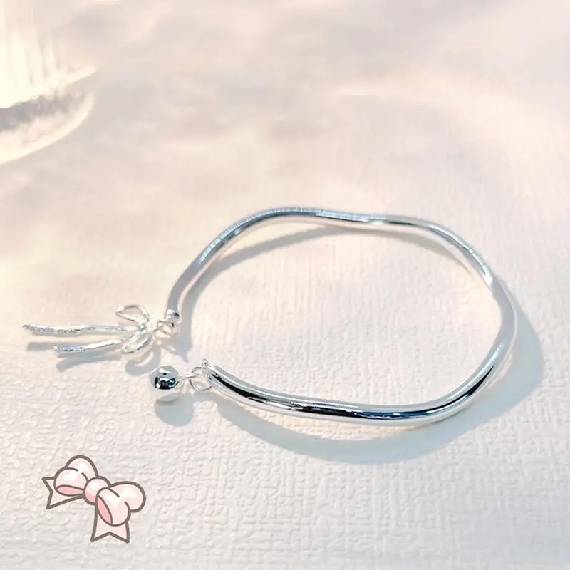 Vòng Tay Nơ Hợp Kim, Nữ Thanh Lịch, Vòng Tay, Vòng Tay Lắc Tay, Có Chuông, 1 Cái, H9B6 5